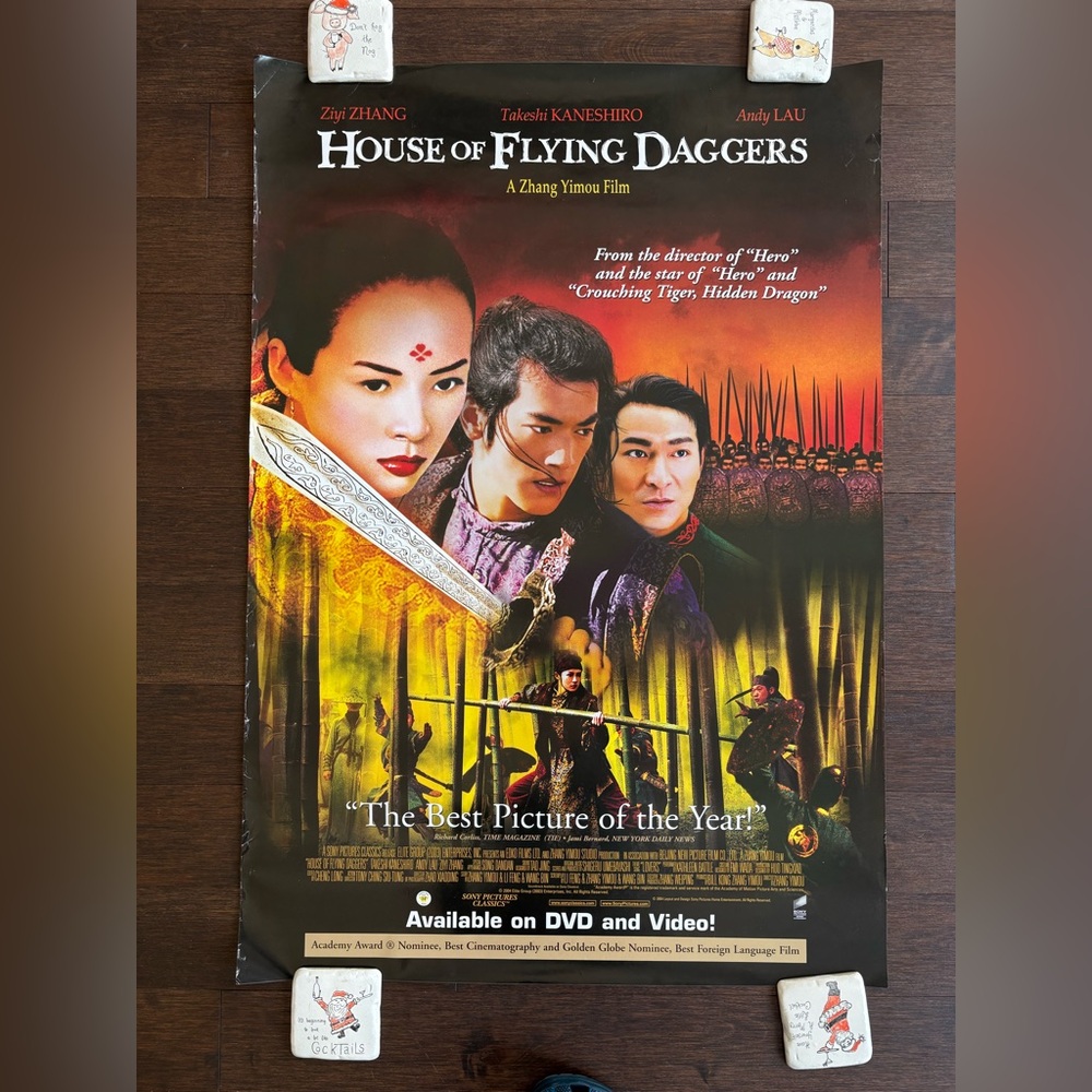 House Of Flying Daggers Movie Poster 27 X 39.5 Ziyi Zhang Andy Lau